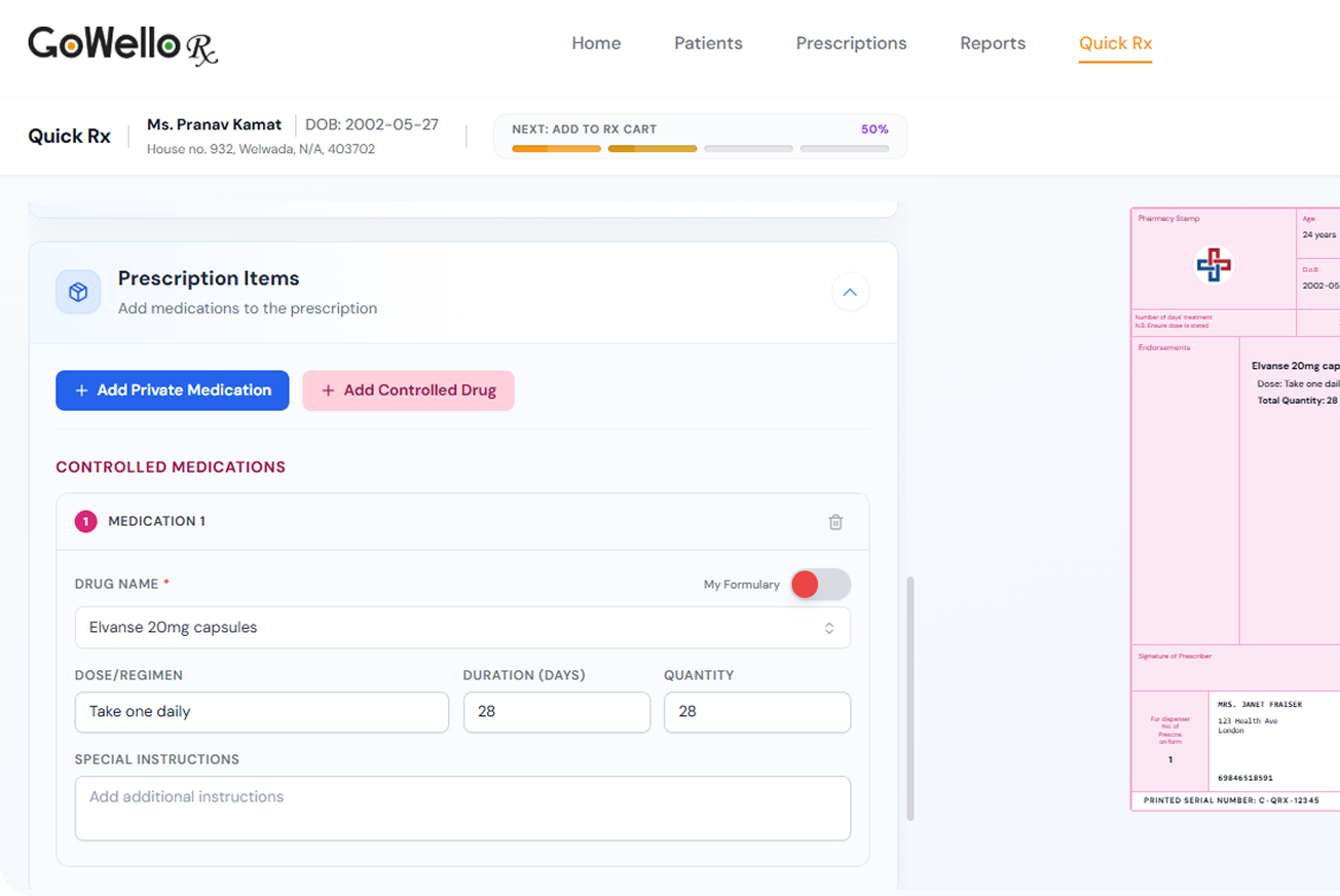 Free e-Prescribing Platform